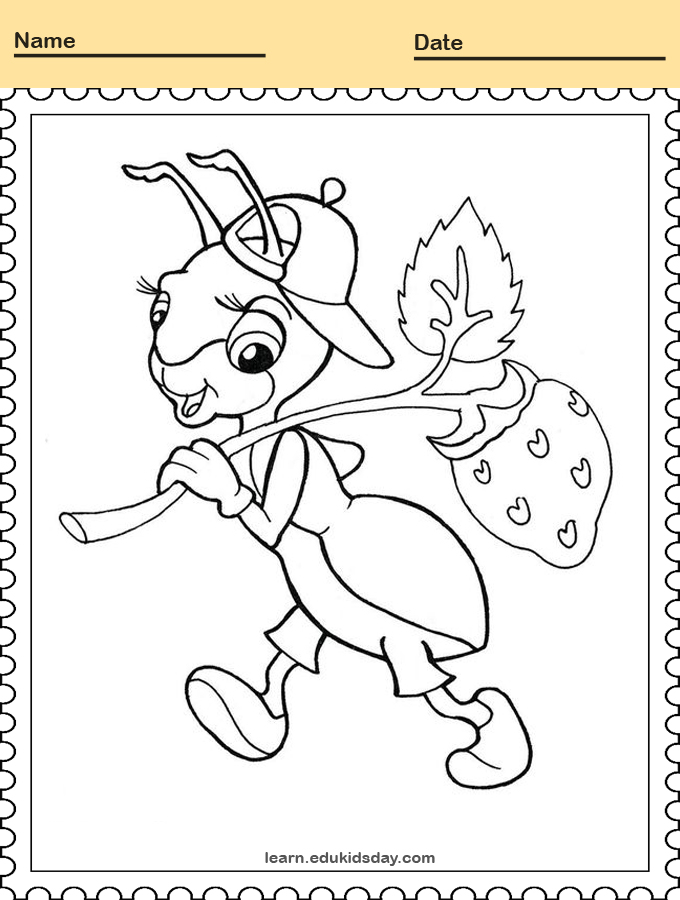 Printable Coloring Ant