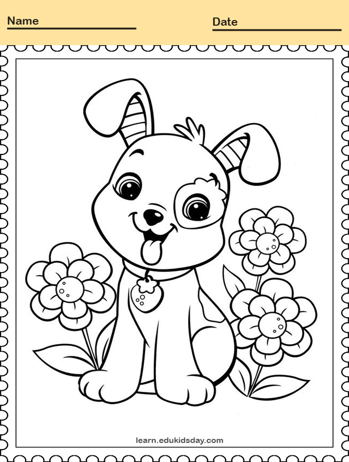 Printable Coloring Doggy