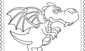 Printable Coloring Dragon