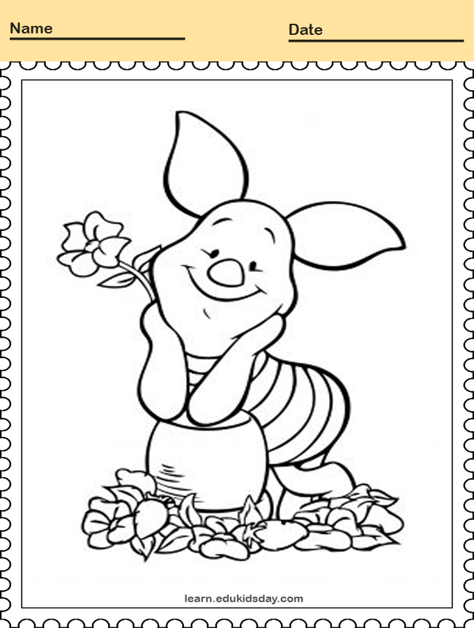 Printable Coloring Piglet