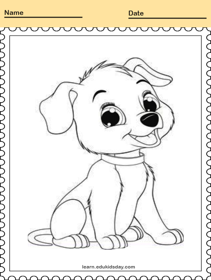 Printable Coloring Puppy