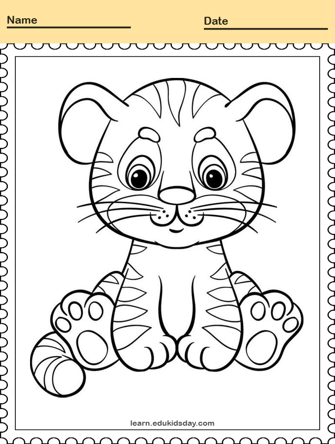 Printable Coloring Tiger