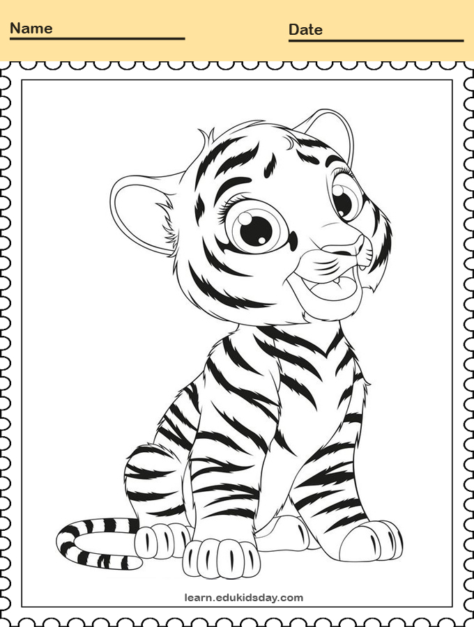 Printable Coloring Tigers