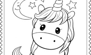 Printable Coloring Unicorn