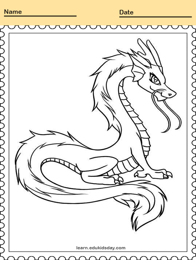 Printable Dragon Coloring