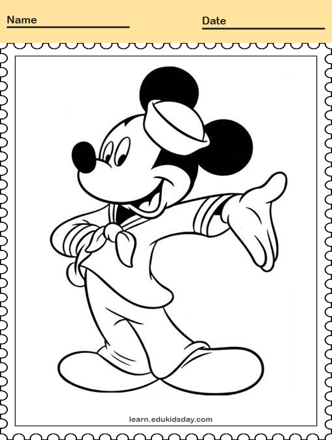 Printable Mickey Mouse Coloring