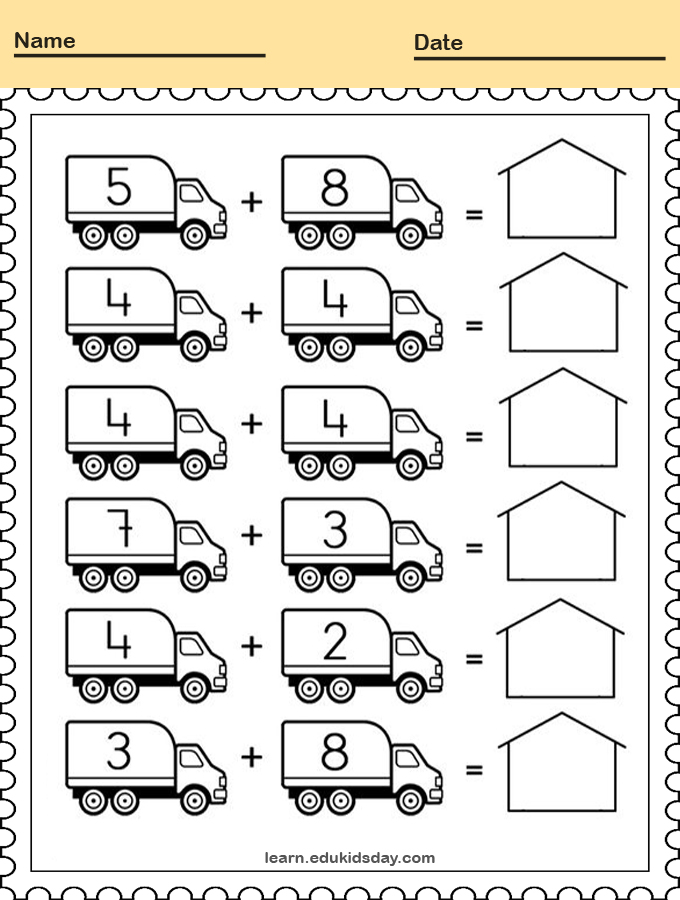 Printable Addition 1 Digit Math Worksheets Learn edukidsday