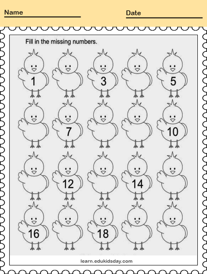 counting to 20 worksheets printable