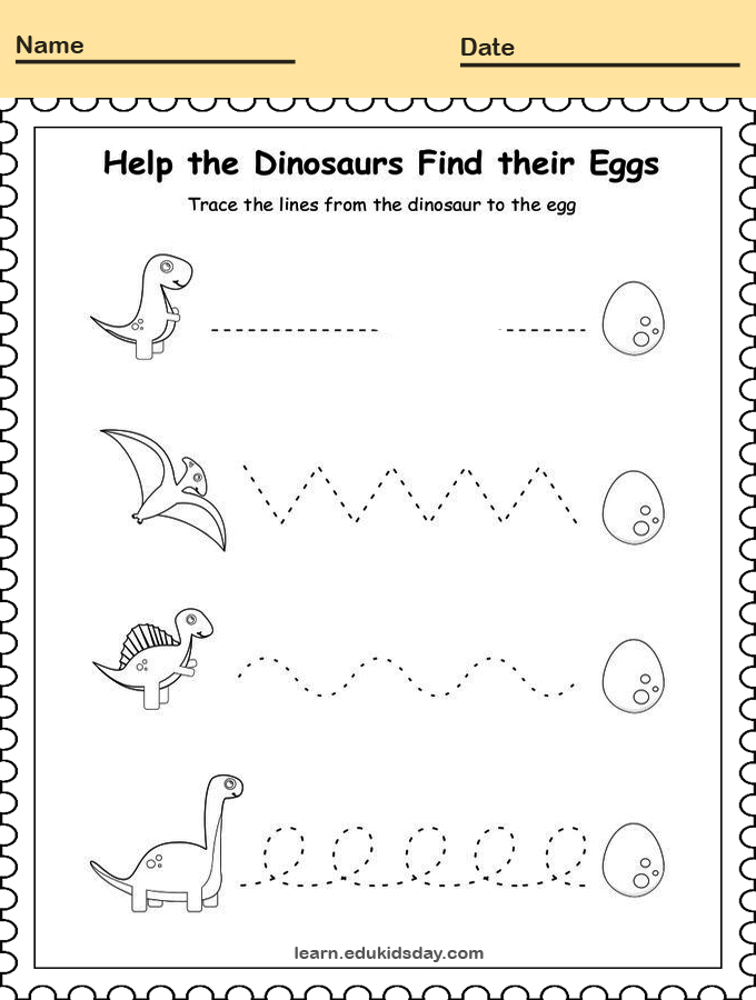 line tracing worksheets preschool free