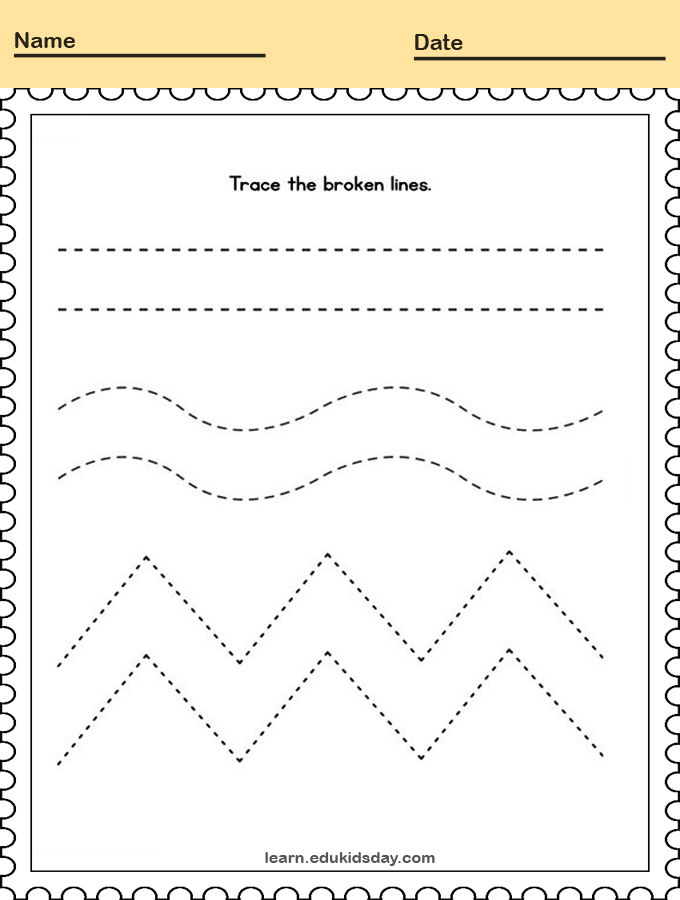 line tracing worksheets