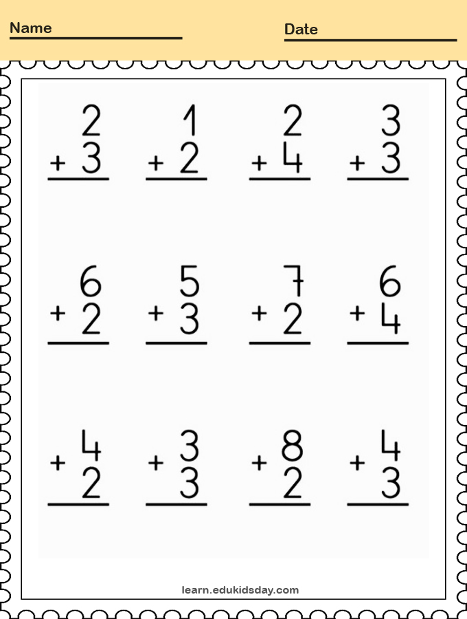 one digit addition math