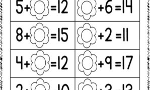 one digit addition worksheet kindergarten