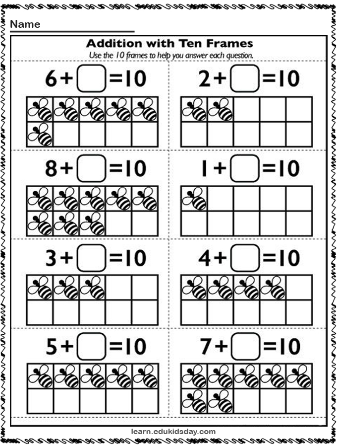 Printable Worksheet Addition 1 Digit Math - Learn.edukidsday.com