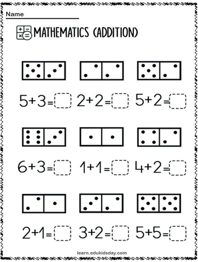 printable math additions