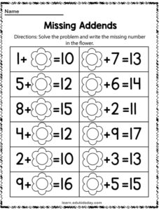 Kindergarten Math Worksheets Addition - Learn.edukidsday.com