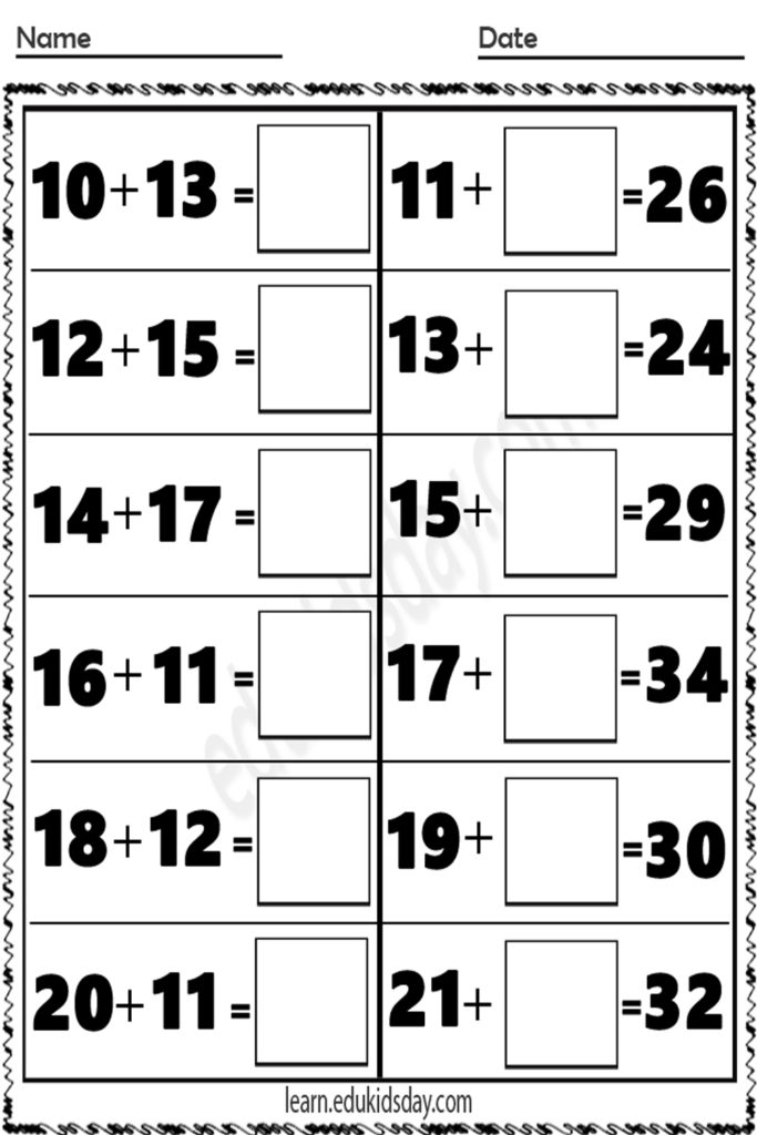 printable math 2nd grade